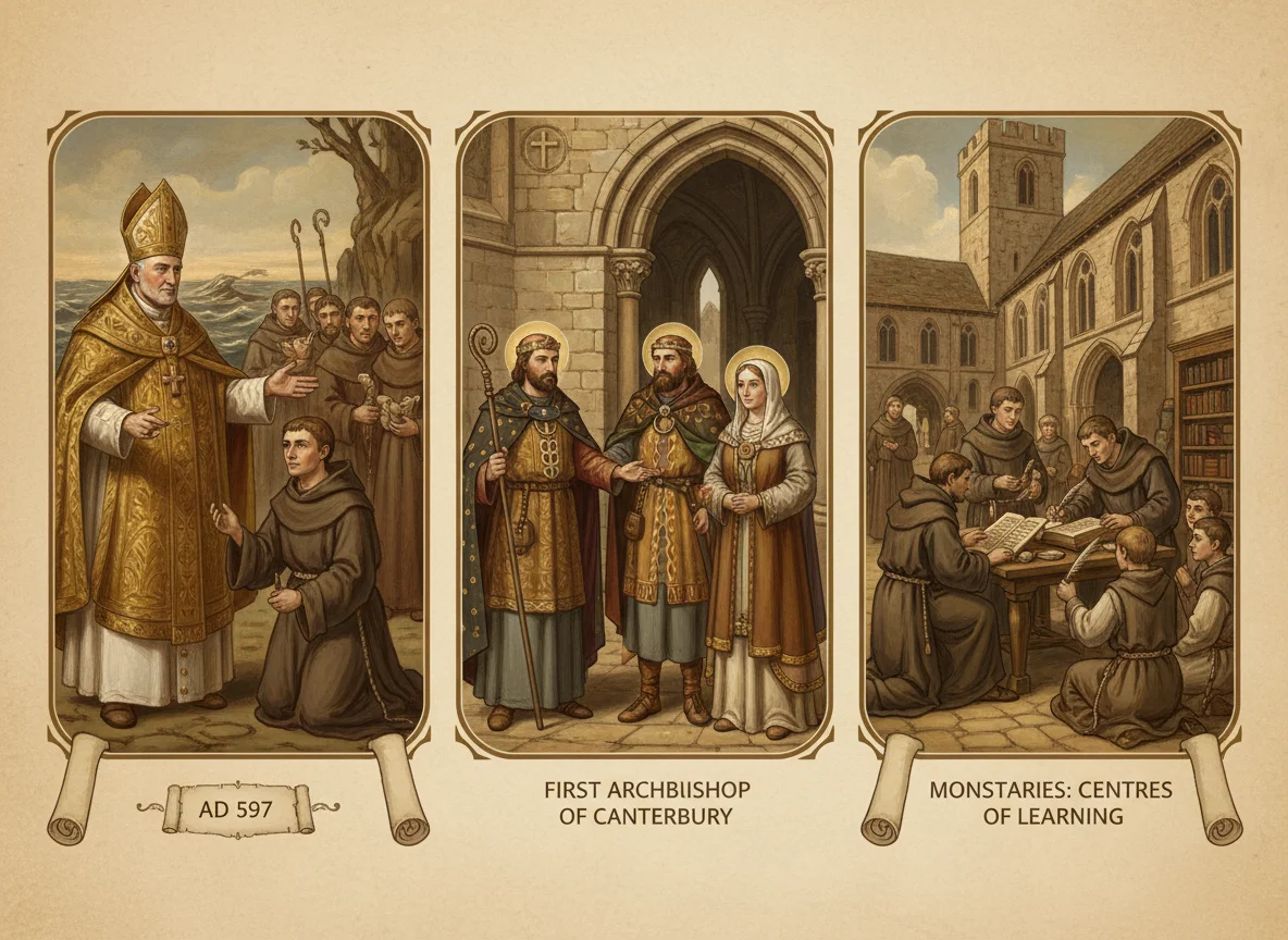 Anglo-Saxon kingdoms and Christianity (illustration 1)