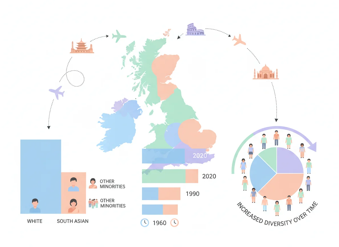 UK population, ethnic diversity and migration (illustration 2)