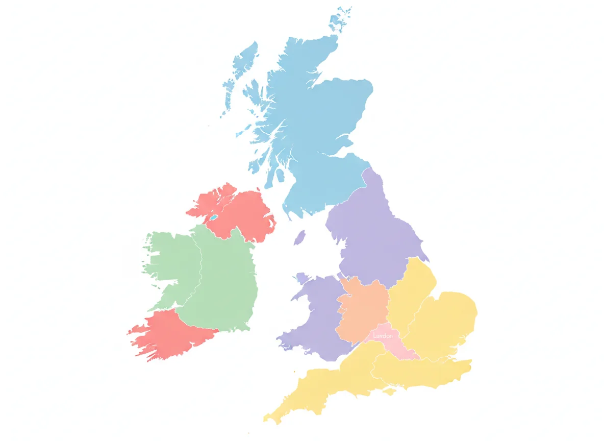 The regions of the UK and their characteristics (illustration 2)